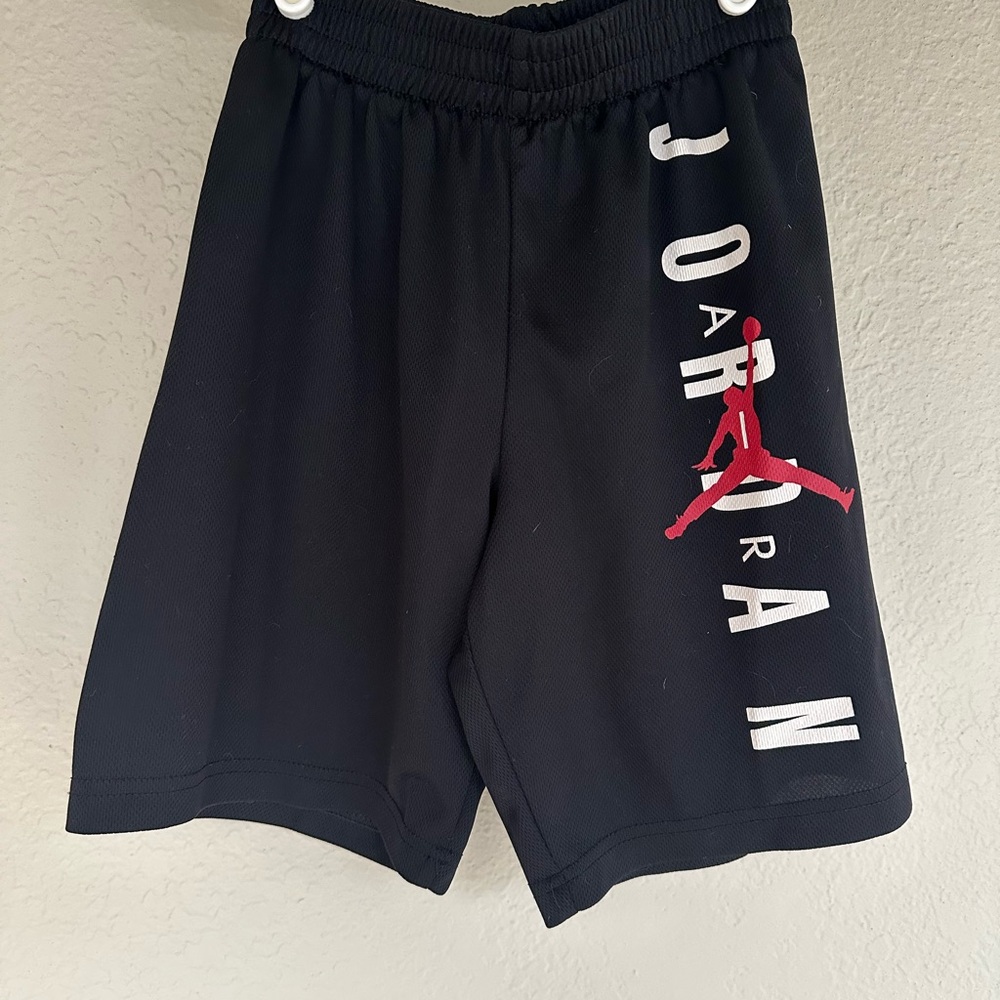 Jordan Black and Red Athletic Boys Shorts